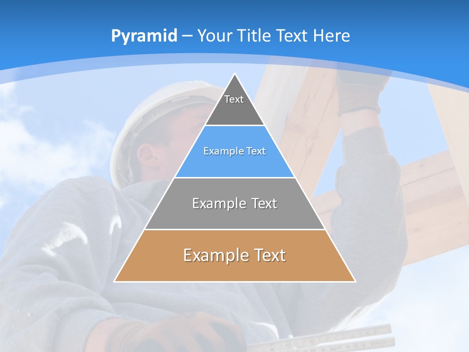 A Man Is Working On A Wooden Structure PowerPoint Template