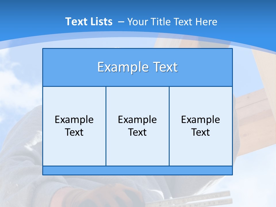 A Man Is Working On A Wooden Structure PowerPoint Template