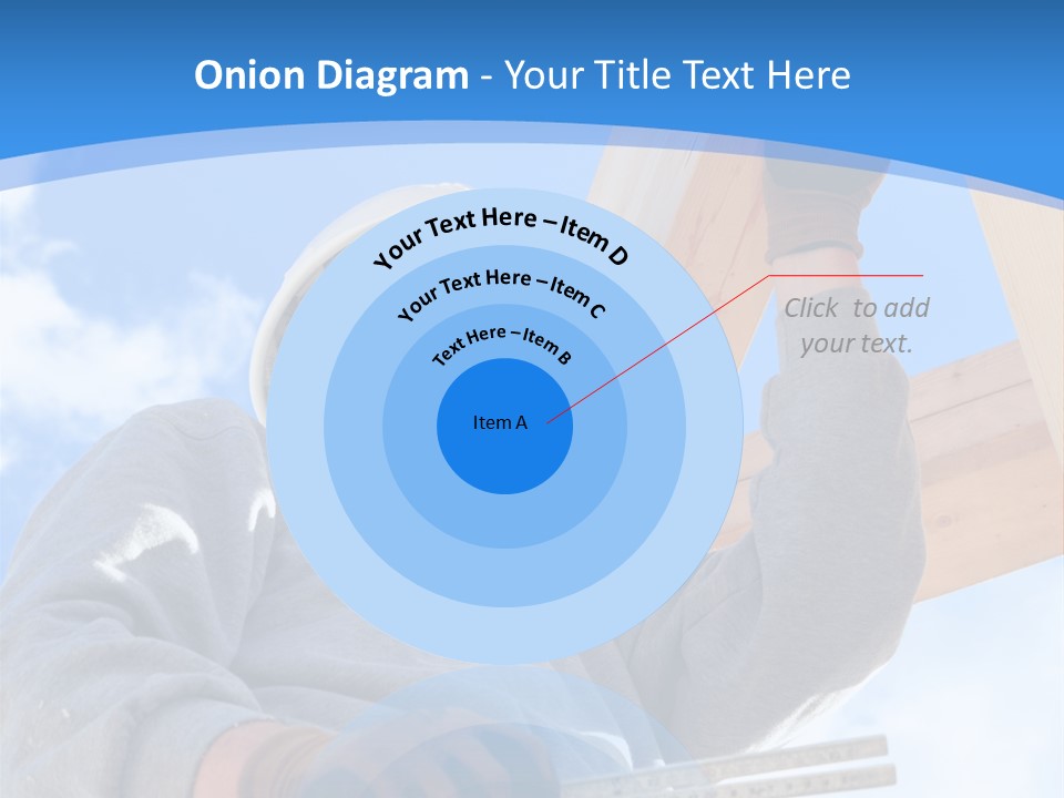 A Man Is Working On A Wooden Structure PowerPoint Template