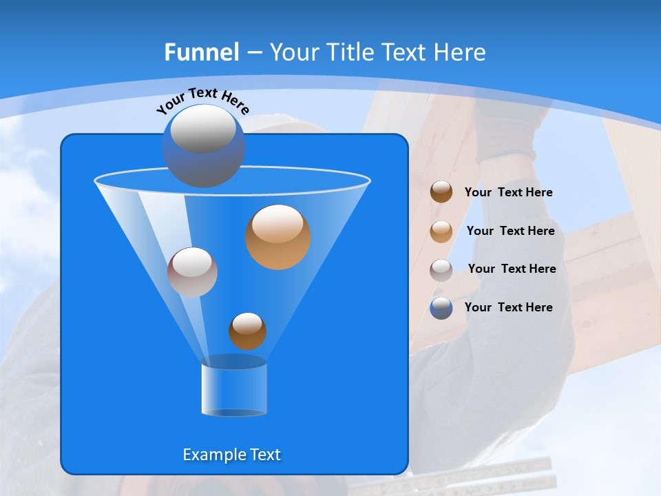A Man Is Working On A Wooden Structure PowerPoint Template