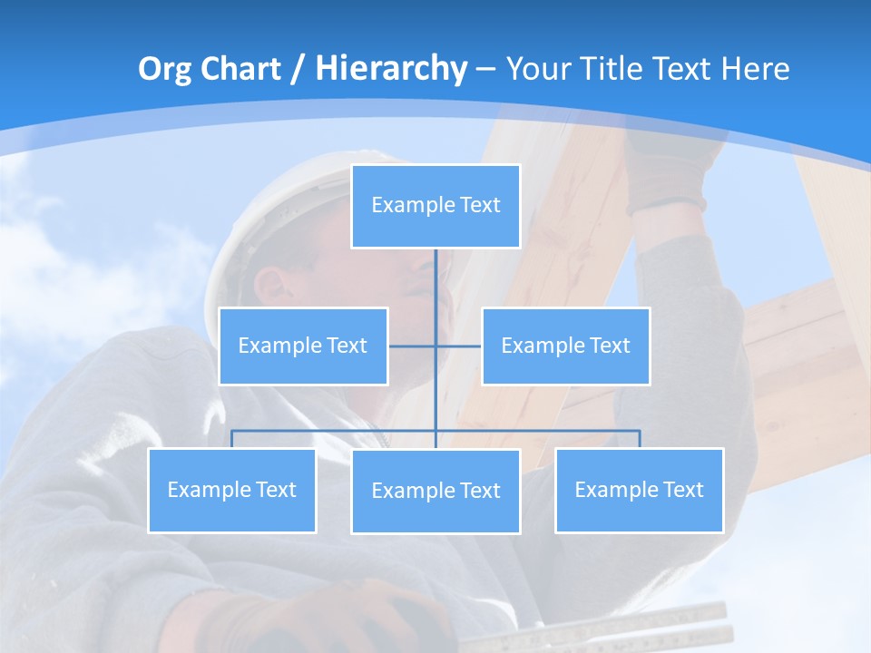 A Man Is Working On A Wooden Structure PowerPoint Template