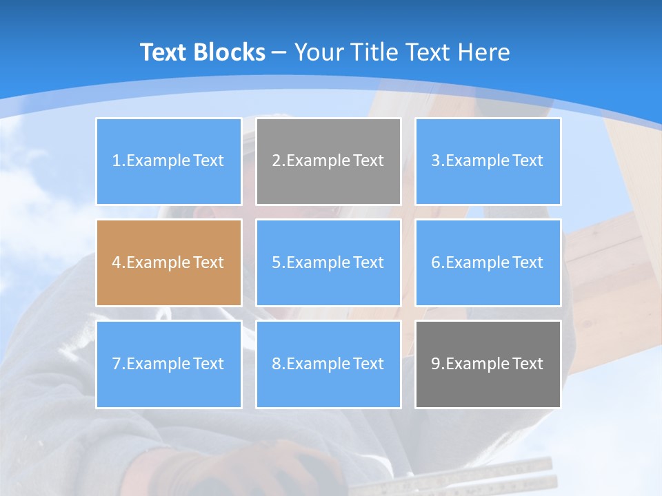 A Man Is Working On A Wooden Structure PowerPoint Template