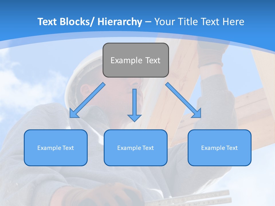 A Man Is Working On A Wooden Structure PowerPoint Template