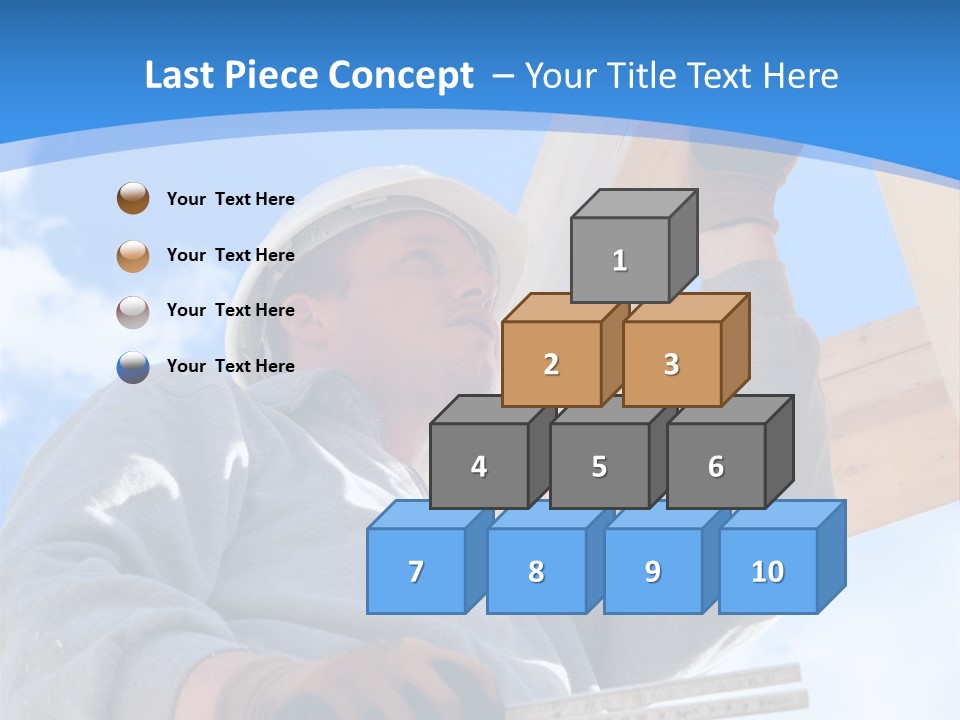 A Man Is Working On A Wooden Structure PowerPoint Template