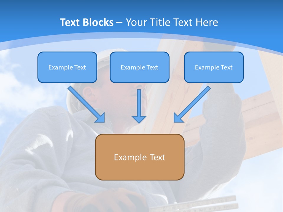 A Man Is Working On A Wooden Structure PowerPoint Template