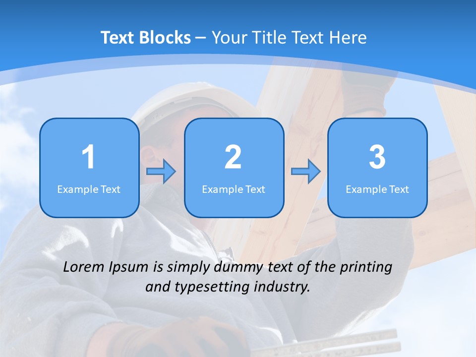 A Man Is Working On A Wooden Structure PowerPoint Template