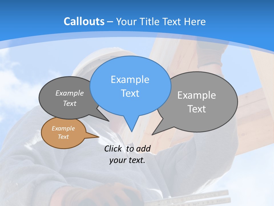 A Man Is Working On A Wooden Structure PowerPoint Template