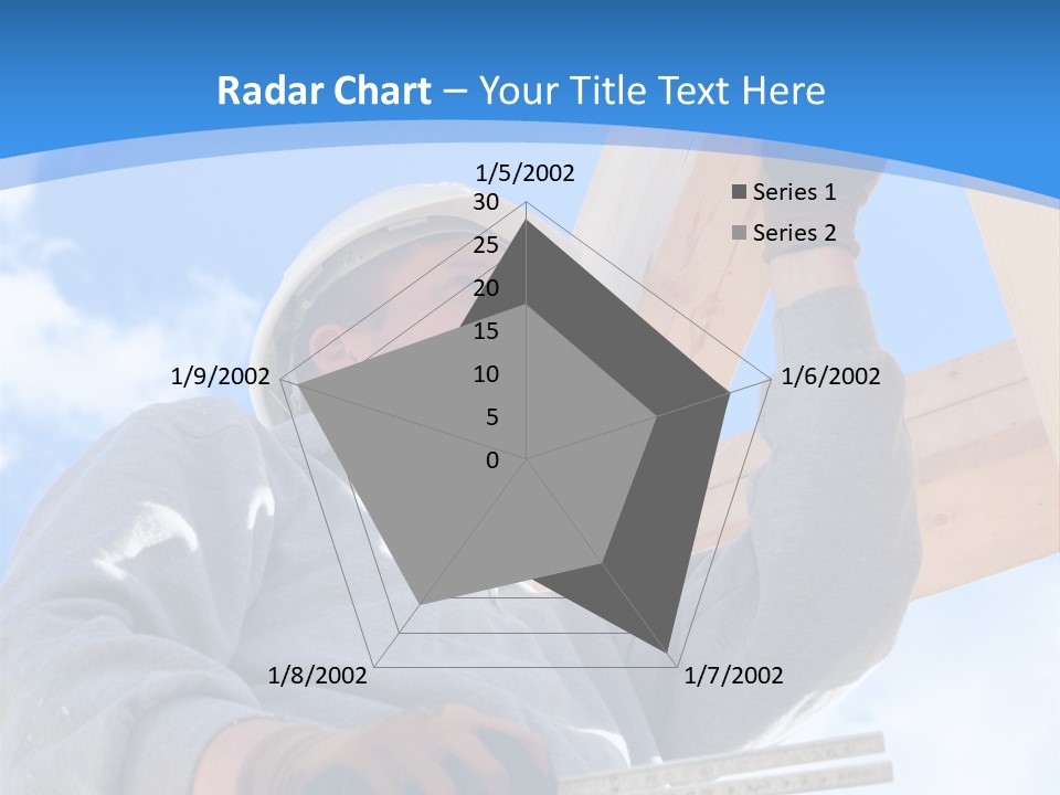 A Man Is Working On A Wooden Structure PowerPoint Template