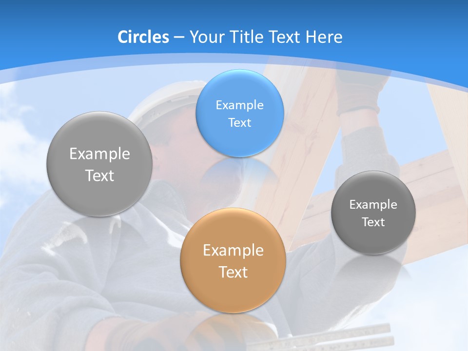 A Man Is Working On A Wooden Structure PowerPoint Template