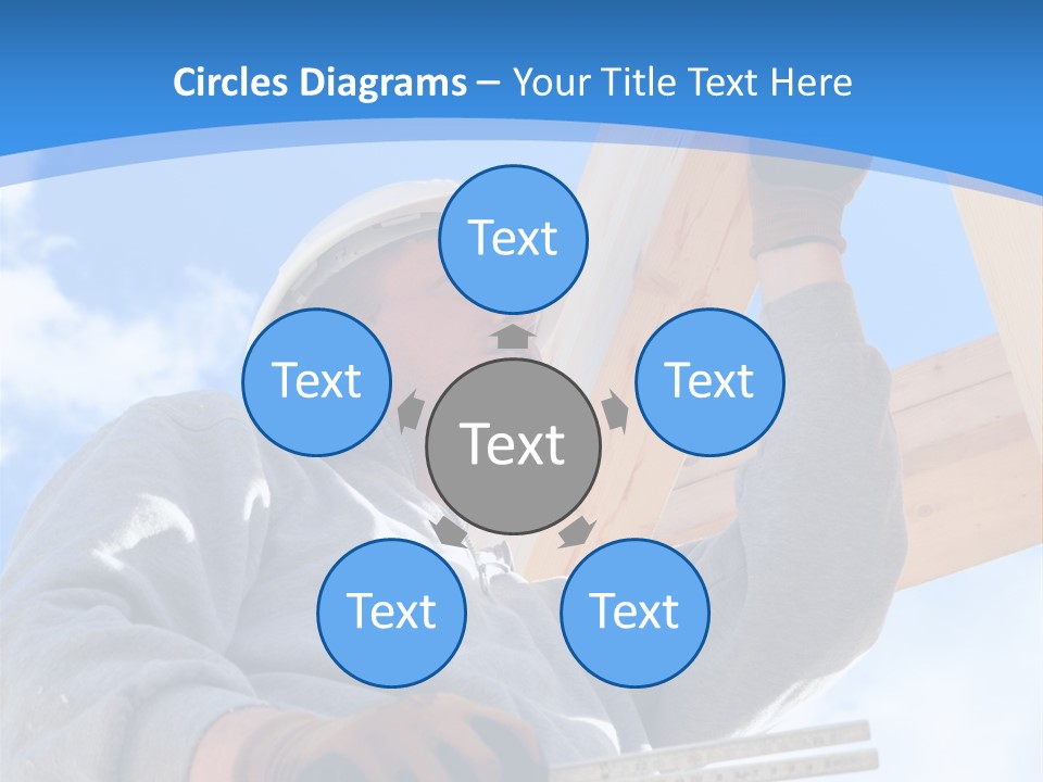 A Man Is Working On A Wooden Structure PowerPoint Template