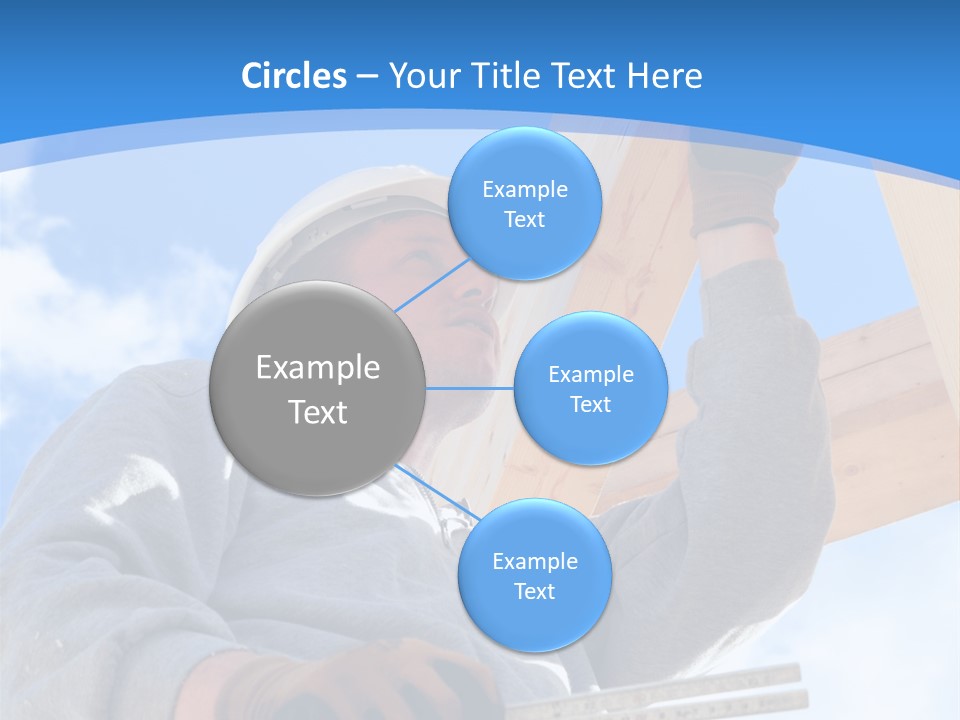 A Man Is Working On A Wooden Structure PowerPoint Template
