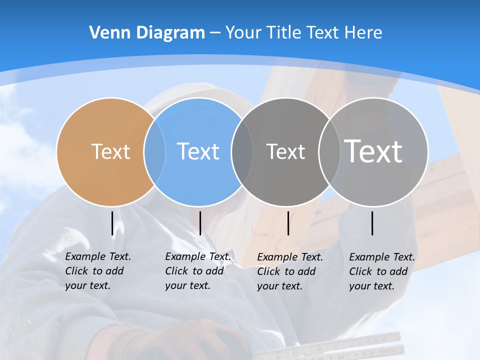 A Man Is Working On A Wooden Structure PowerPoint Template