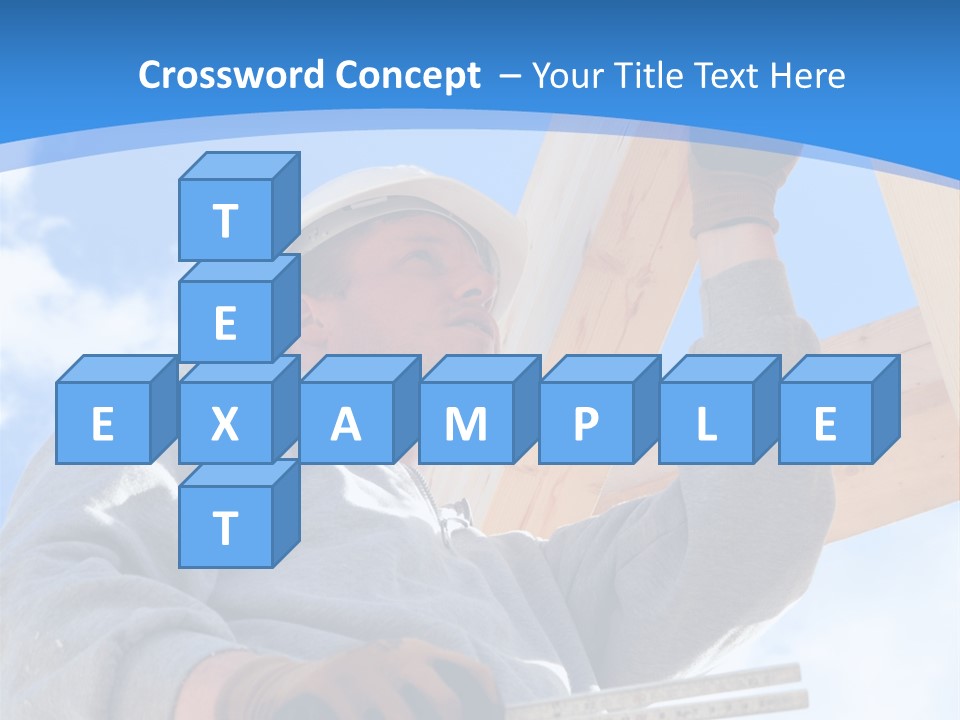 A Man Is Working On A Wooden Structure PowerPoint Template