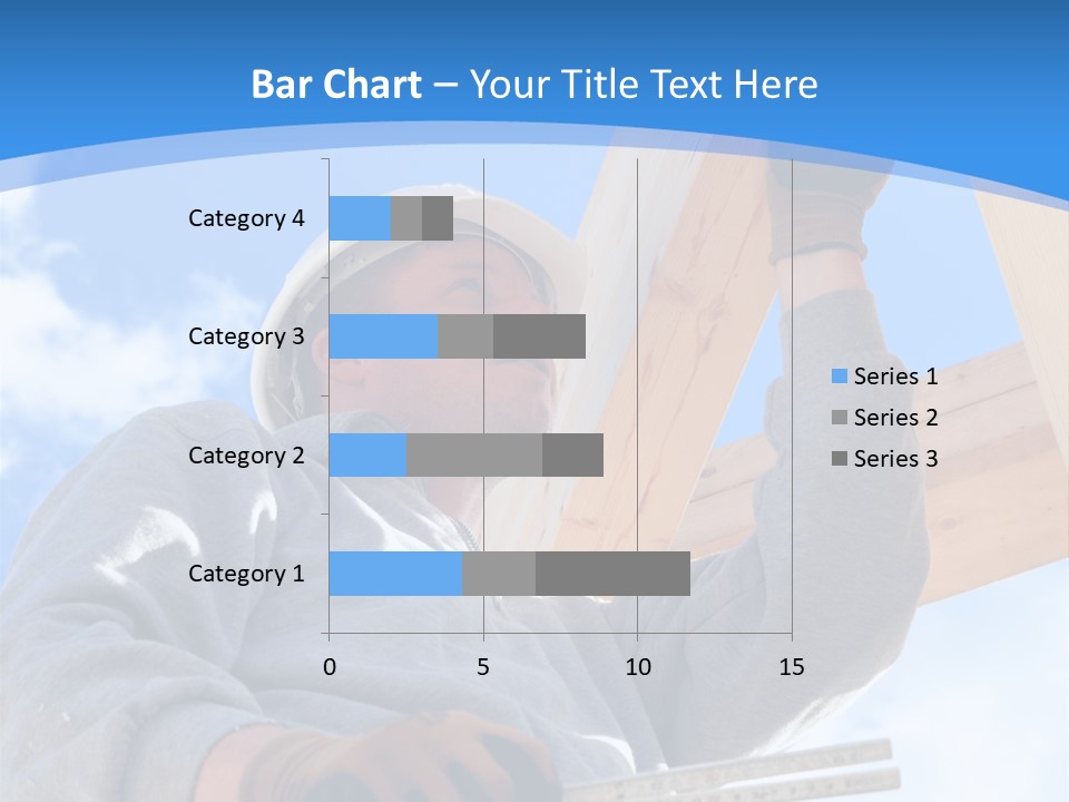 A Man Is Working On A Wooden Structure PowerPoint Template