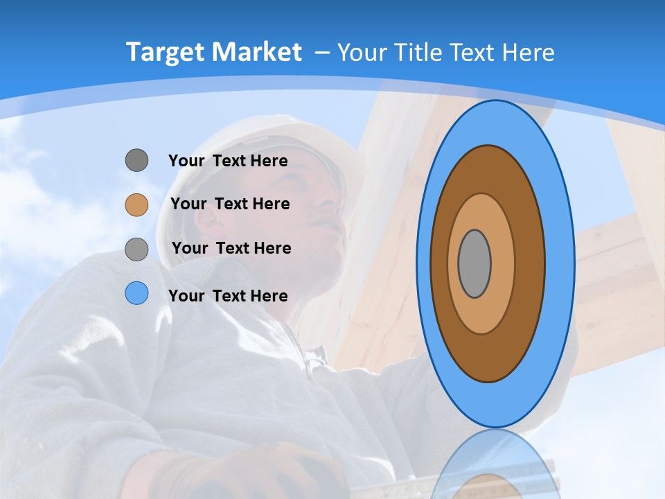 A Man Is Working On A Wooden Structure PowerPoint Template