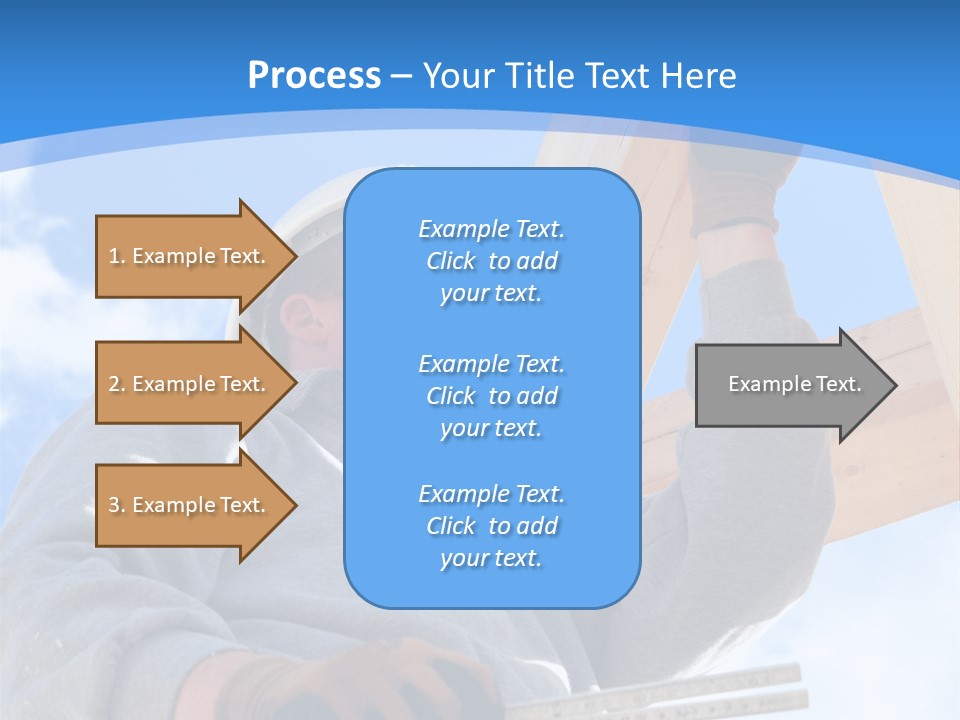 A Man Is Working On A Wooden Structure PowerPoint Template