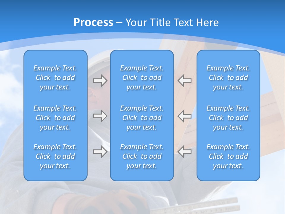A Man Is Working On A Wooden Structure PowerPoint Template