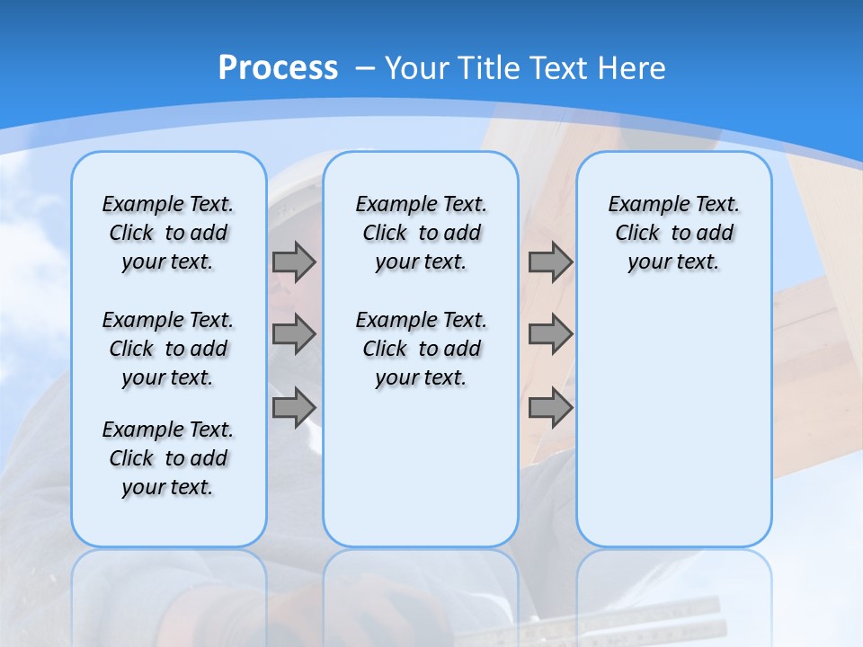 A Man Is Working On A Wooden Structure PowerPoint Template