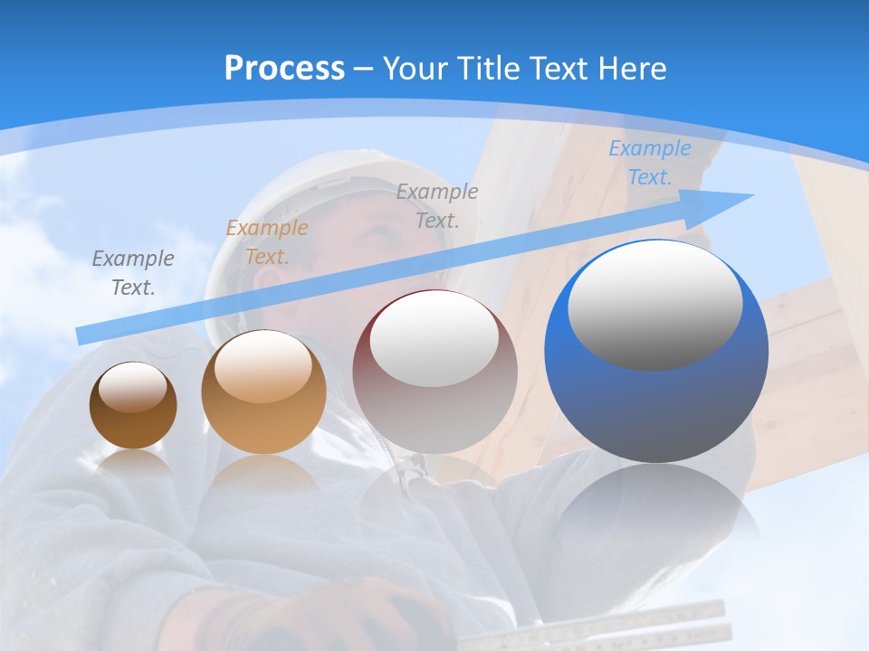 A Man Is Working On A Wooden Structure PowerPoint Template
