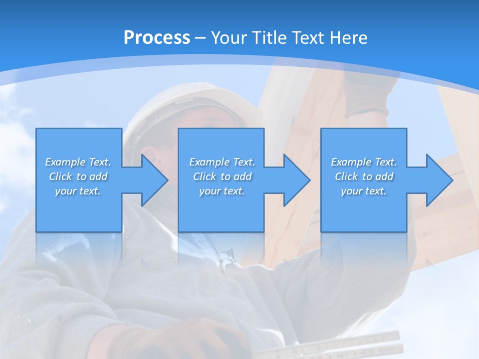 A Man Is Working On A Wooden Structure PowerPoint Template