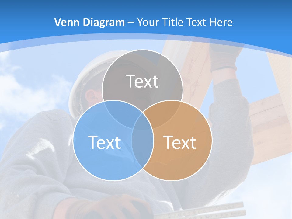 A Man Is Working On A Wooden Structure PowerPoint Template