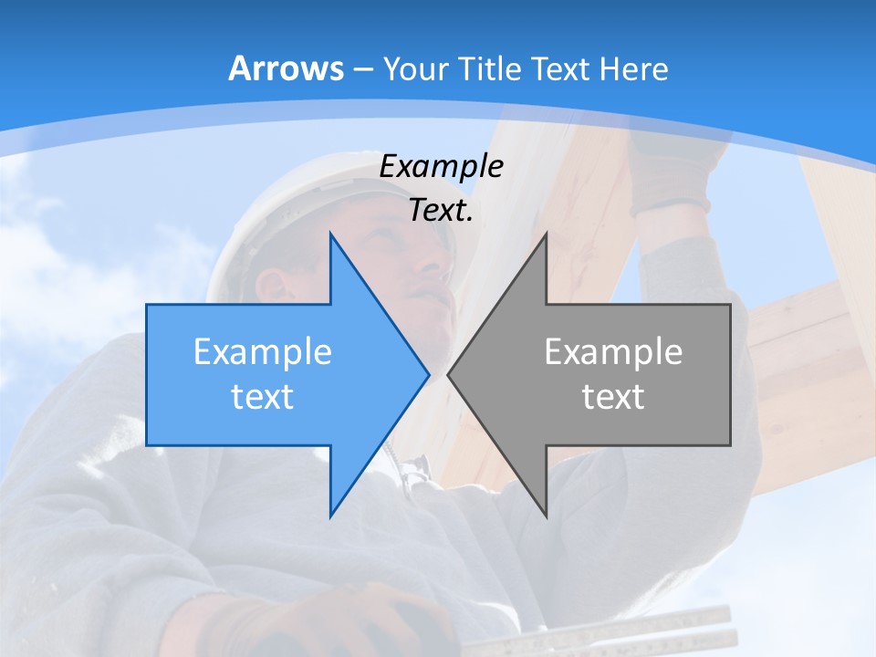 A Man Is Working On A Wooden Structure PowerPoint Template