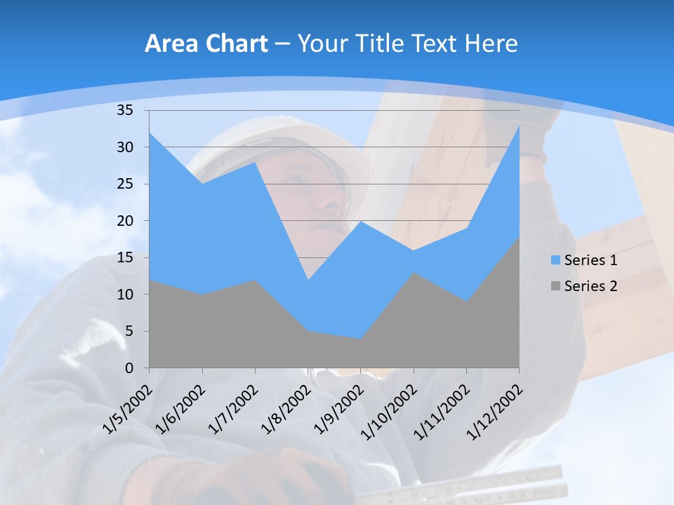 A Man Is Working On A Wooden Structure PowerPoint Template