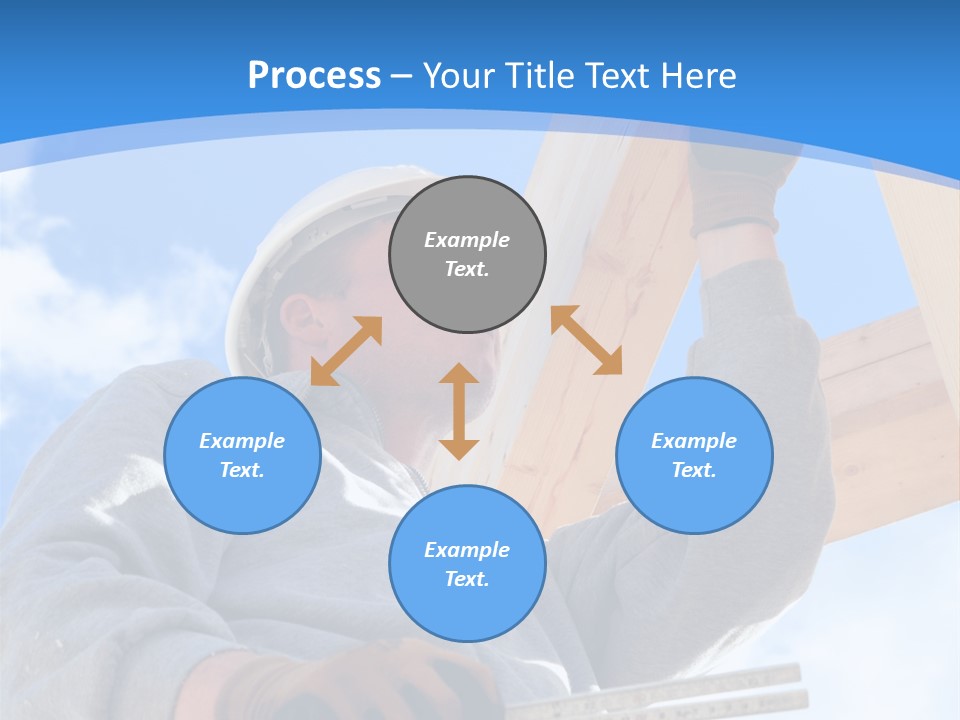 A Man Is Working On A Wooden Structure PowerPoint Template