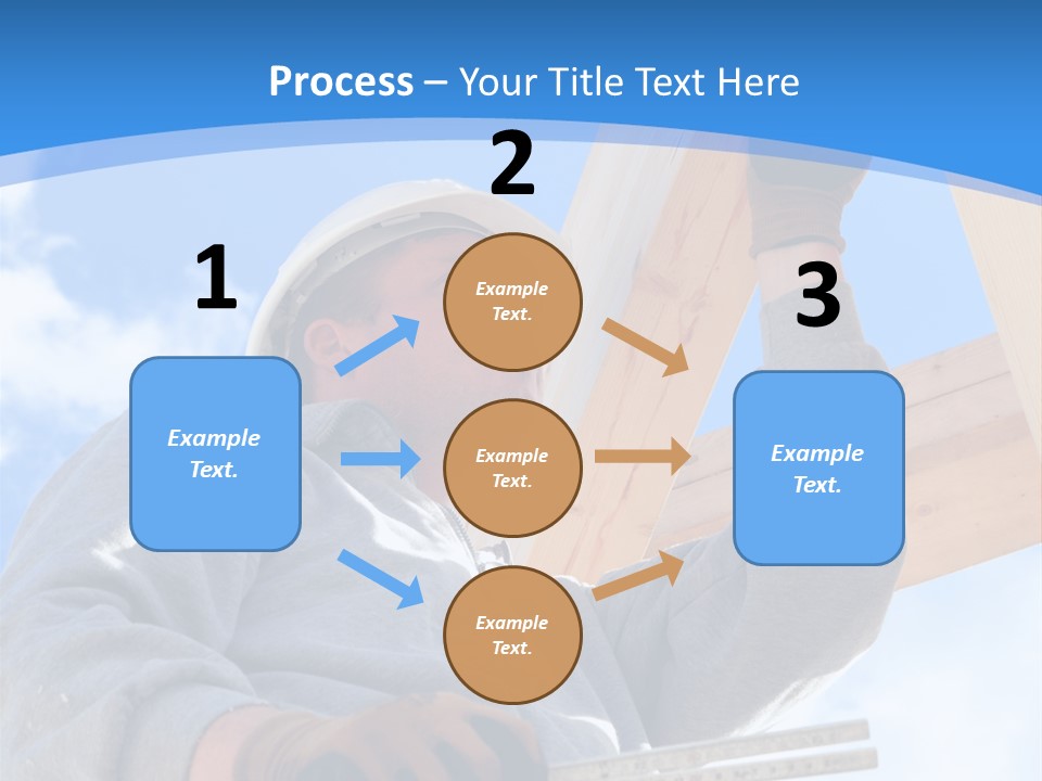 A Man Is Working On A Wooden Structure PowerPoint Template