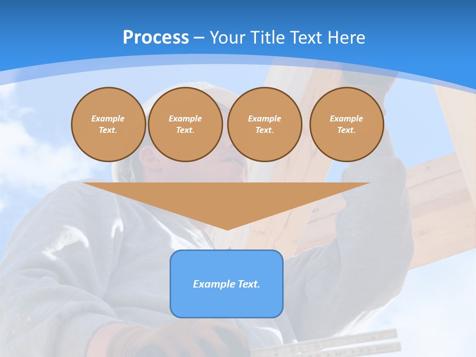 A Man Is Working On A Wooden Structure PowerPoint Template
