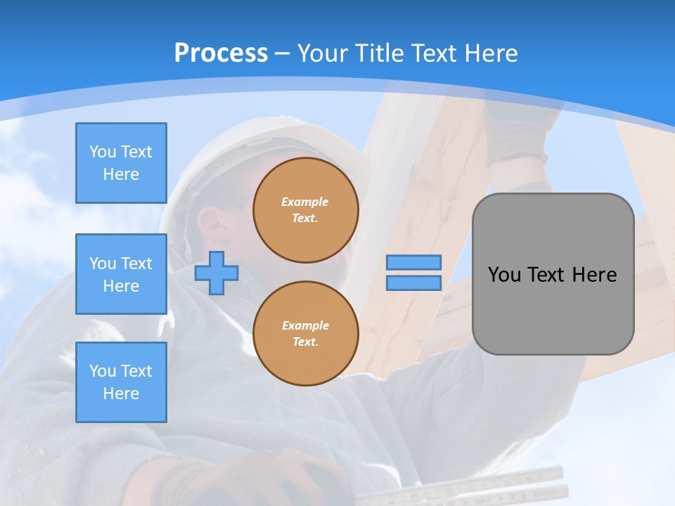 A Man Is Working On A Wooden Structure PowerPoint Template