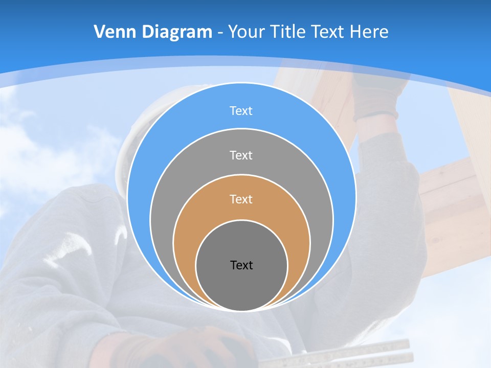 A Man Is Working On A Wooden Structure PowerPoint Template