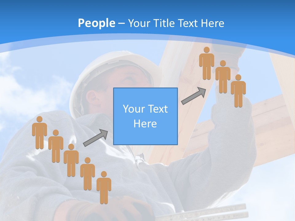 A Man Is Working On A Wooden Structure PowerPoint Template