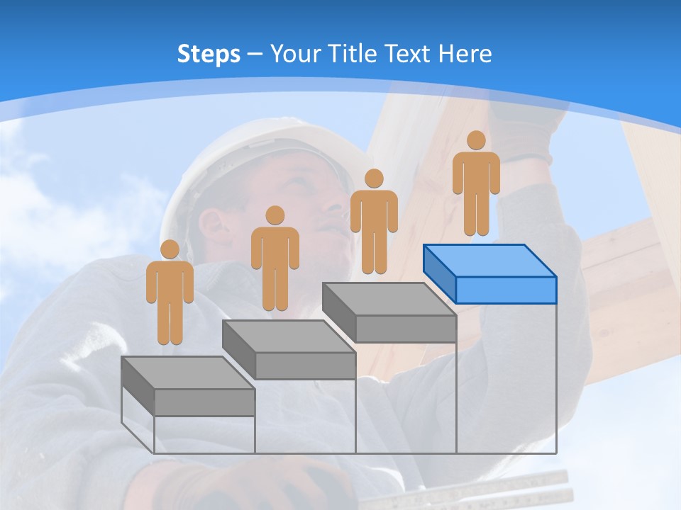 A Man Is Working On A Wooden Structure PowerPoint Template