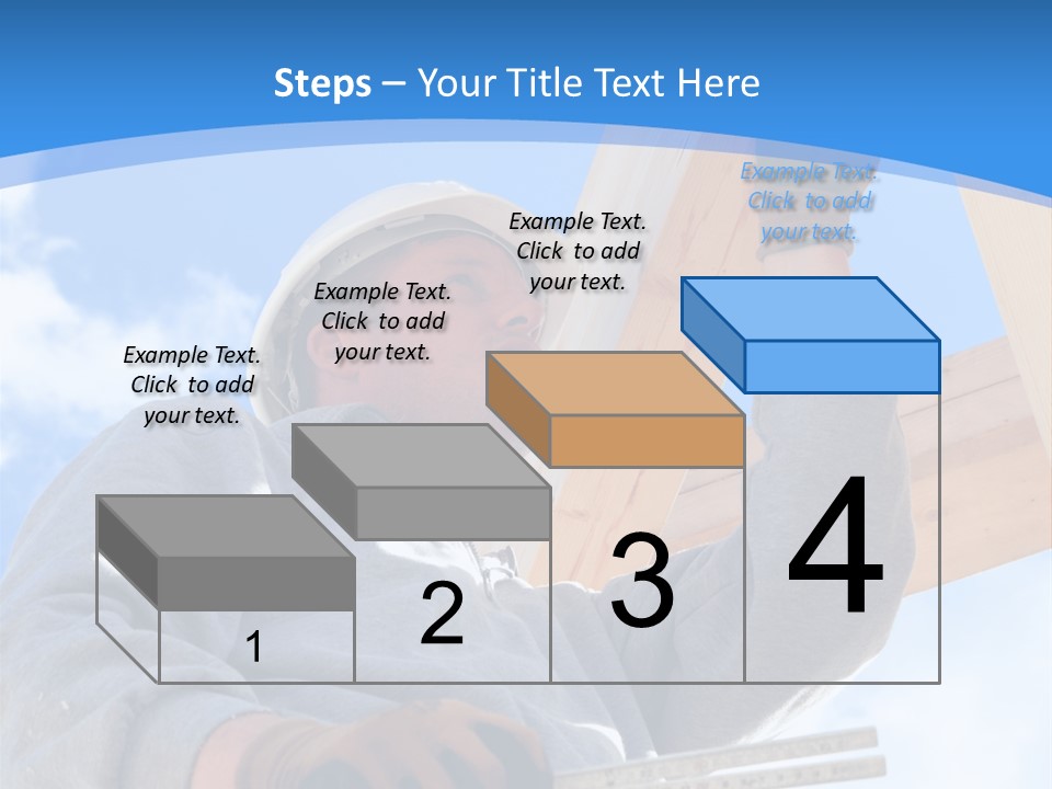 A Man Is Working On A Wooden Structure PowerPoint Template
