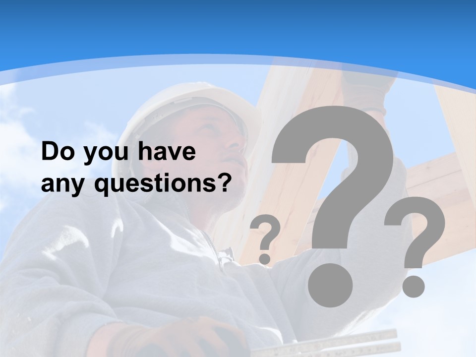 A Man Is Working On A Wooden Structure PowerPoint Template