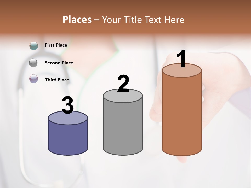 A Doctor Pointing At Someone With A Stethoscope PowerPoint Template