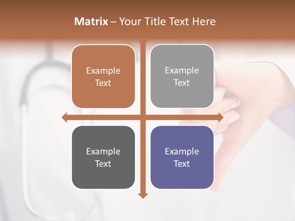 A Doctor Pointing At Someone With A Stethoscope PowerPoint Template