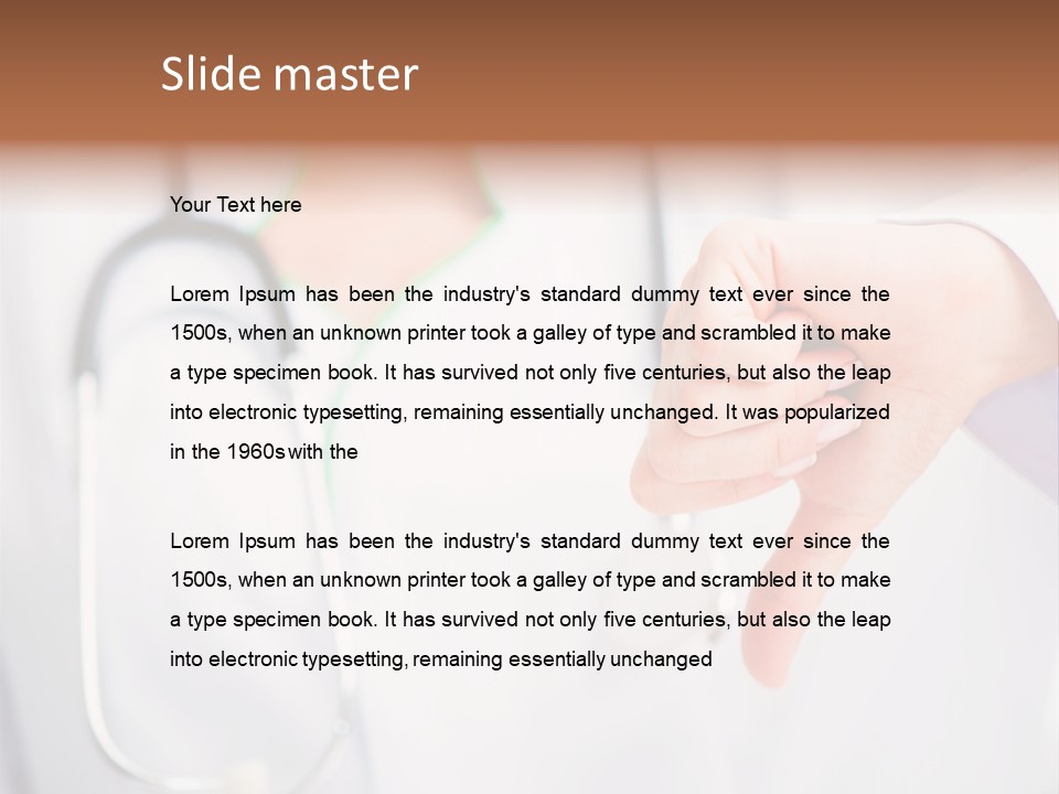 A Doctor Pointing At Someone With A Stethoscope PowerPoint Template