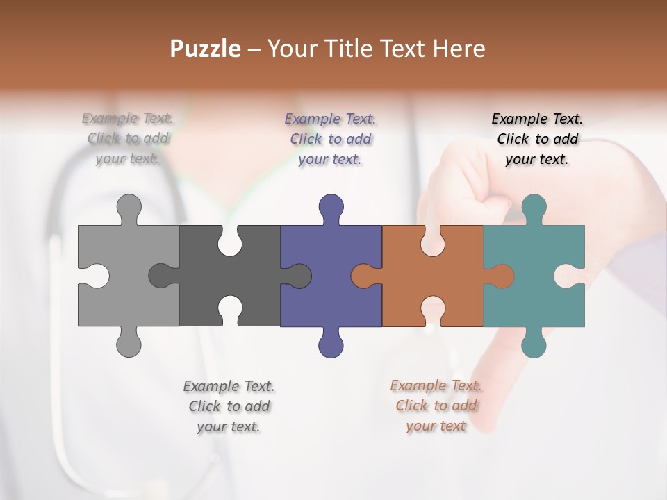 A Doctor Pointing At Someone With A Stethoscope PowerPoint Template