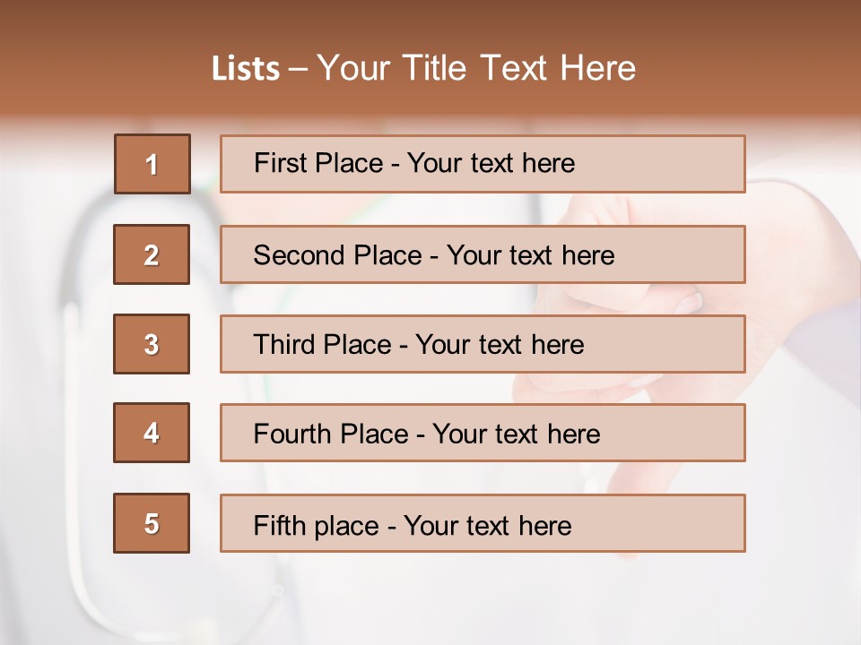 A Doctor Pointing At Someone With A Stethoscope PowerPoint Template