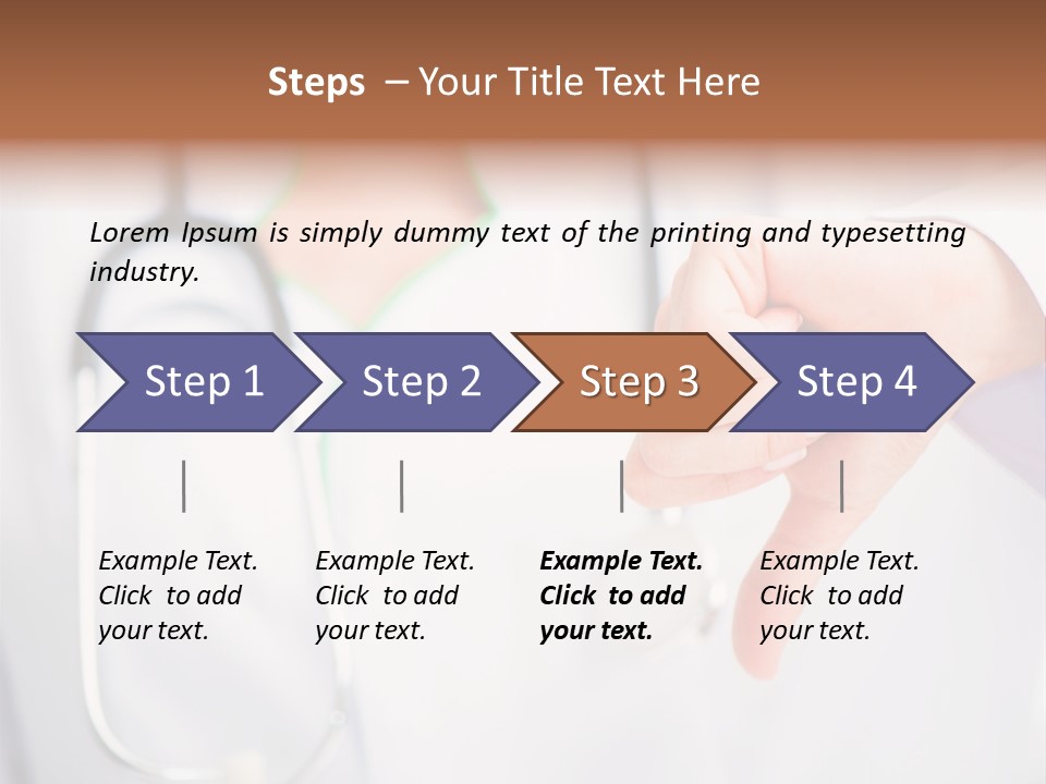 A Doctor Pointing At Someone With A Stethoscope PowerPoint Template