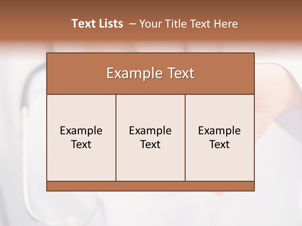 A Doctor Pointing At Someone With A Stethoscope PowerPoint Template