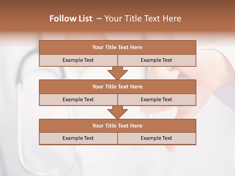 A Doctor Pointing At Someone With A Stethoscope PowerPoint Template