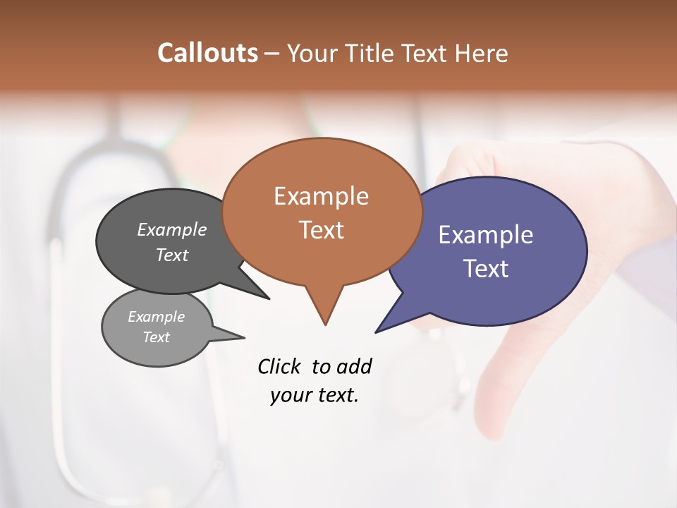 A Doctor Pointing At Someone With A Stethoscope PowerPoint Template