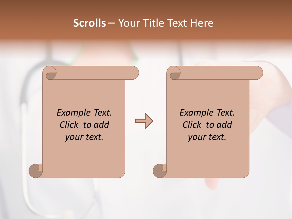 A Doctor Pointing At Someone With A Stethoscope PowerPoint Template