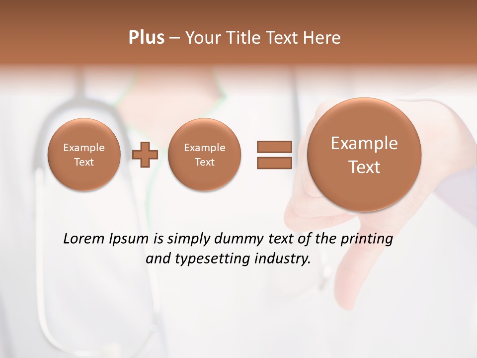 A Doctor Pointing At Someone With A Stethoscope PowerPoint Template