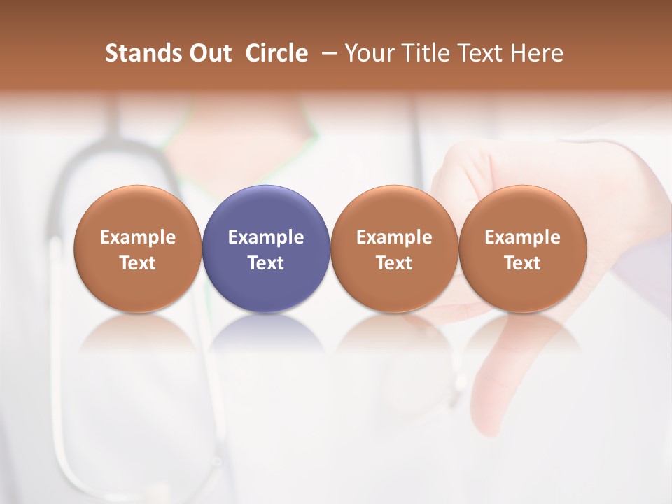 A Doctor Pointing At Someone With A Stethoscope PowerPoint Template