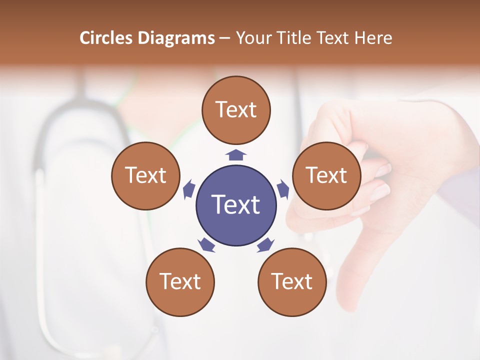 A Doctor Pointing At Someone With A Stethoscope PowerPoint Template