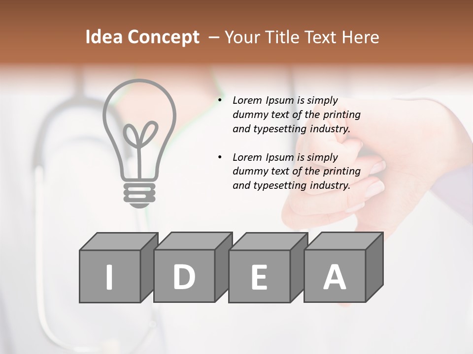 A Doctor Pointing At Someone With A Stethoscope PowerPoint Template